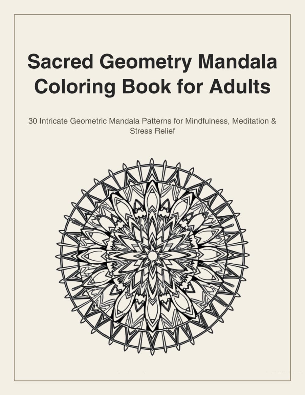 Sacred Geometry Mandala Coloring Book for Adults cover